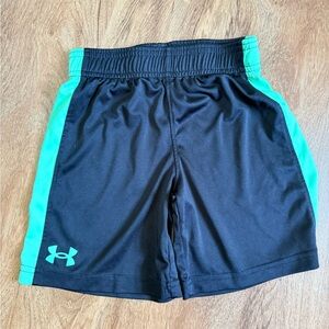 Under Armour Black Shorts with Teal Side Panels